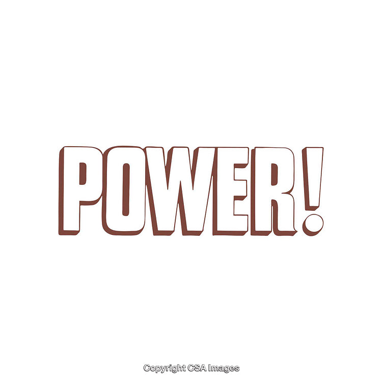 Bold Typography Design Highlighting the Essence of Power and Strength