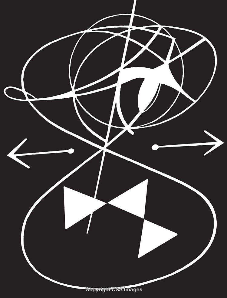 Abstract Black and White Geometric Formation Art with Dynamic Shapes