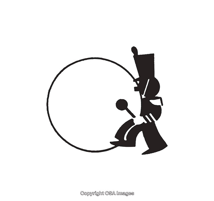 Minimalist Black and White Illustration of a Creative Abstract Concept