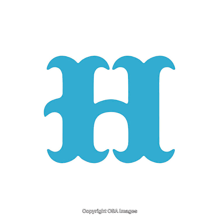 Creative Blue Letter H Design on a Clean White Background