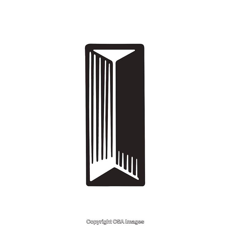 Creative Black and White Design Depicting the Letter I