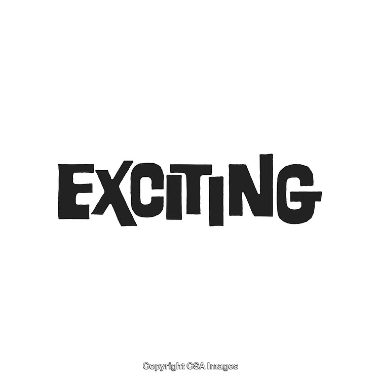 Exciting Bold Typography Message Displayed in Black on White Background