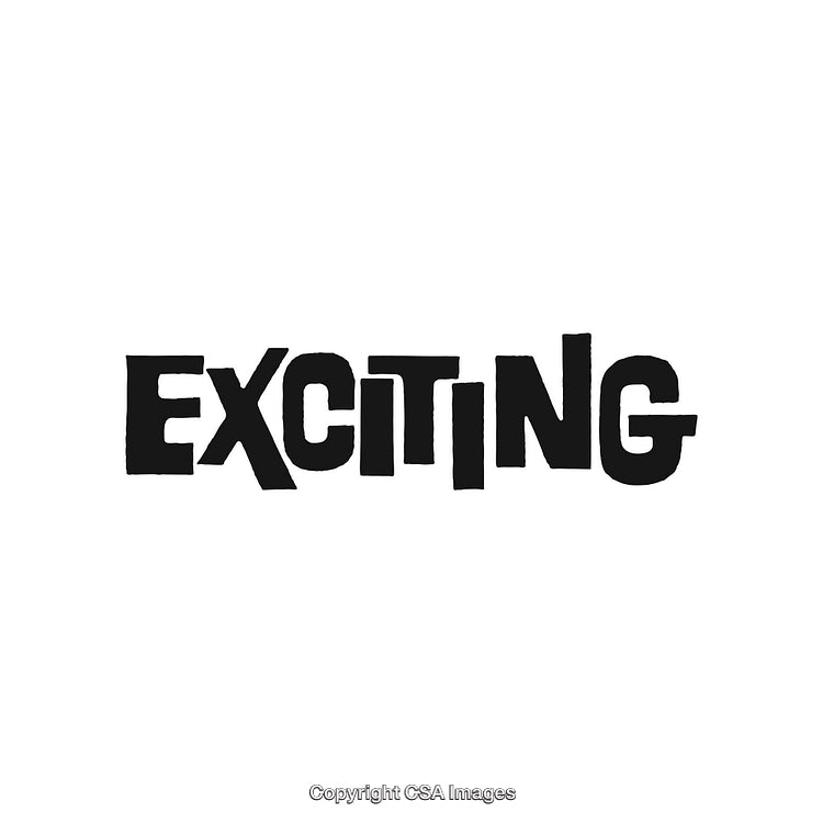 Exciting Bold Typography Message Displayed in Black on White Background