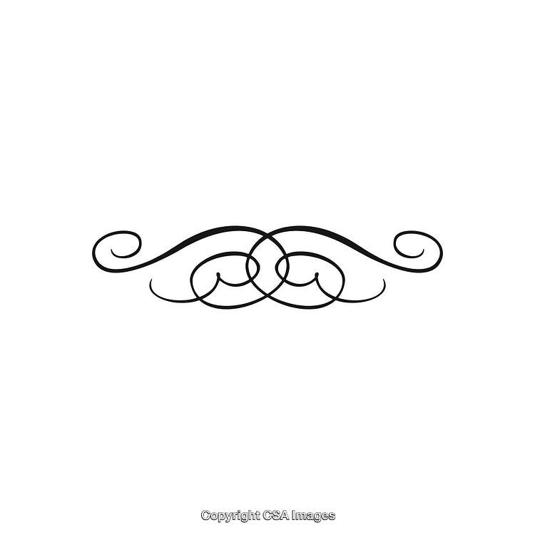 Elegant Decorative Black and White Ornamental Line Art Design