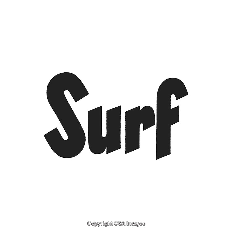 Minimalist Black Surf Text Logo with a Bold Typography Design