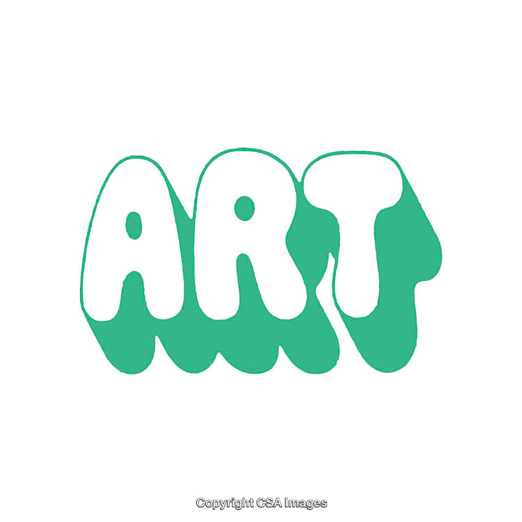 Stylized Green and White Typography Spelling the Word ART