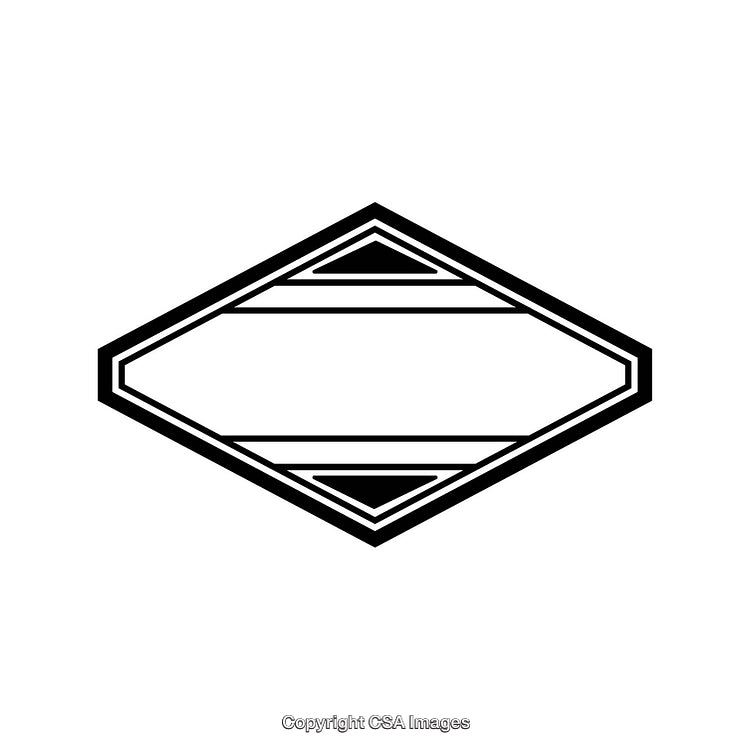 Geometric Black And White Border Design with Diamond Shape