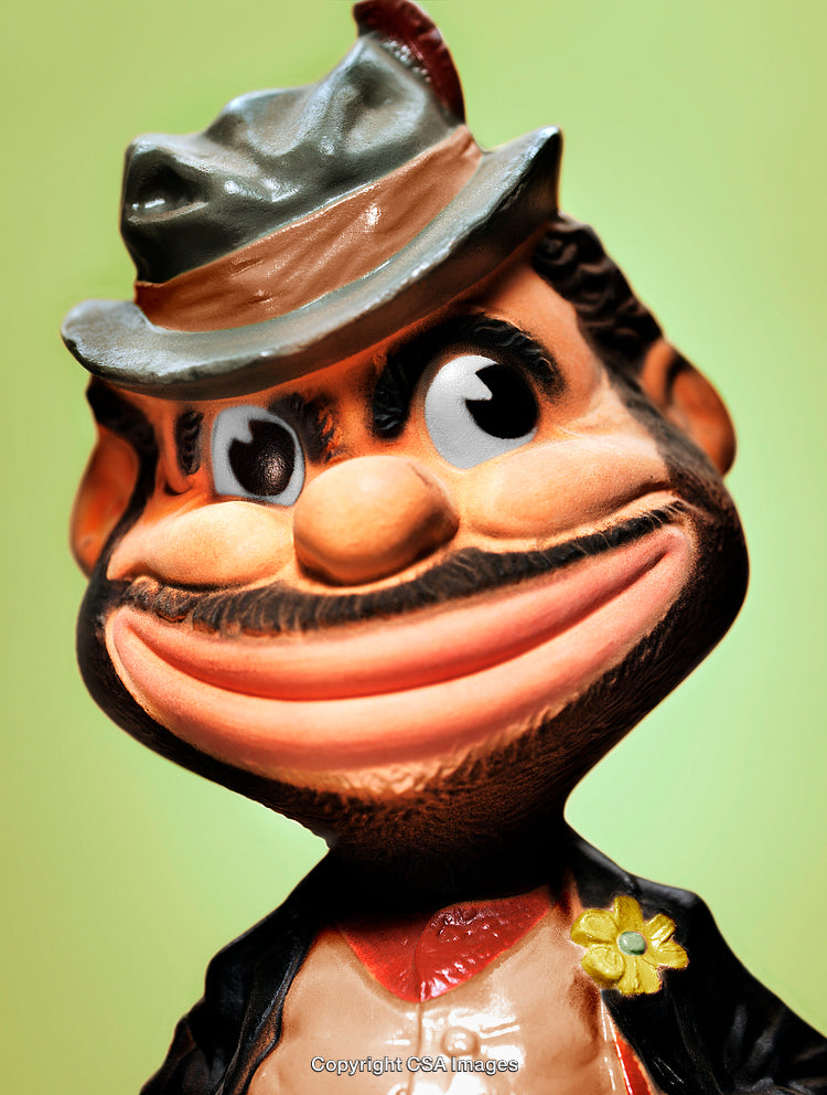Close-Up of Whimsical Figure With a Bright Colorful Expression