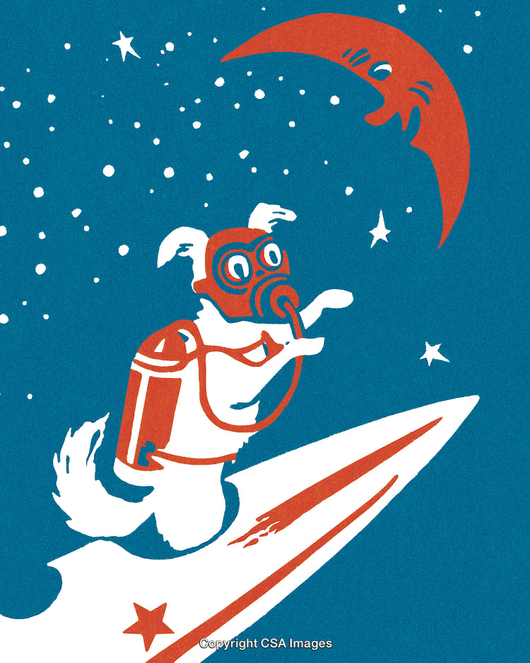 Astronaut Dog in Outer Space