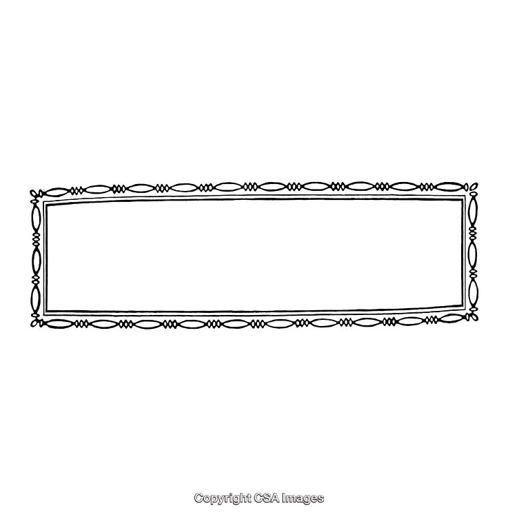 Elegant Black And White Border With Intricate Geometric Patterns