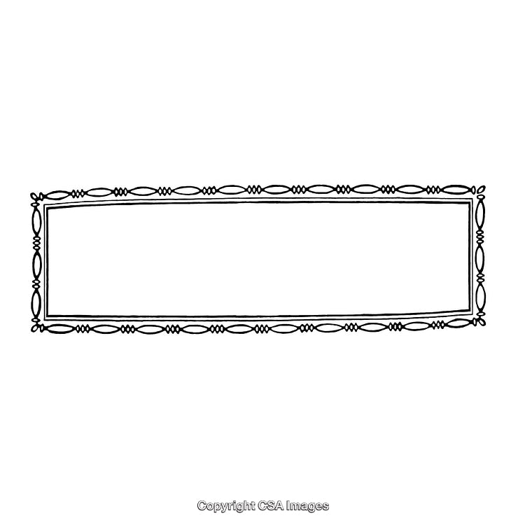 Elegant Black And White Border With Intricate Geometric Patterns