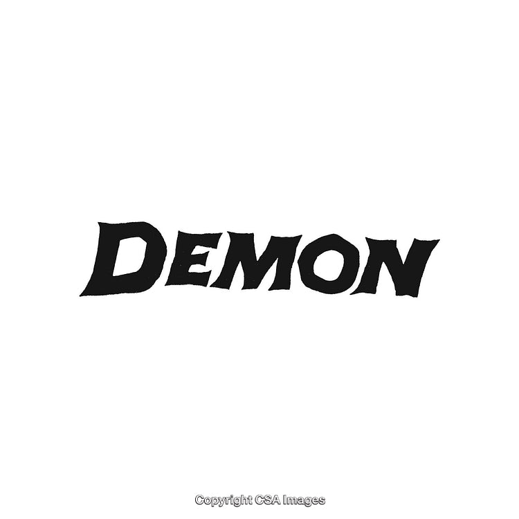 Black Gothic Styled Text Displaying the Word Demon in Bold Letters