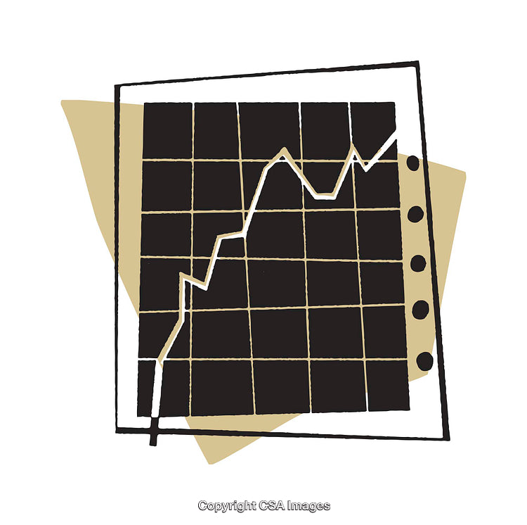 Hand-Drawn Graph Illustration Depicting Market Trends and Analysis