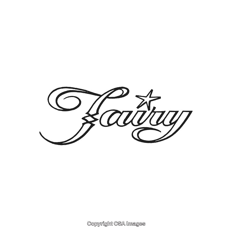 Elegant Hand-Drawn Text with Star Illustration on White Background