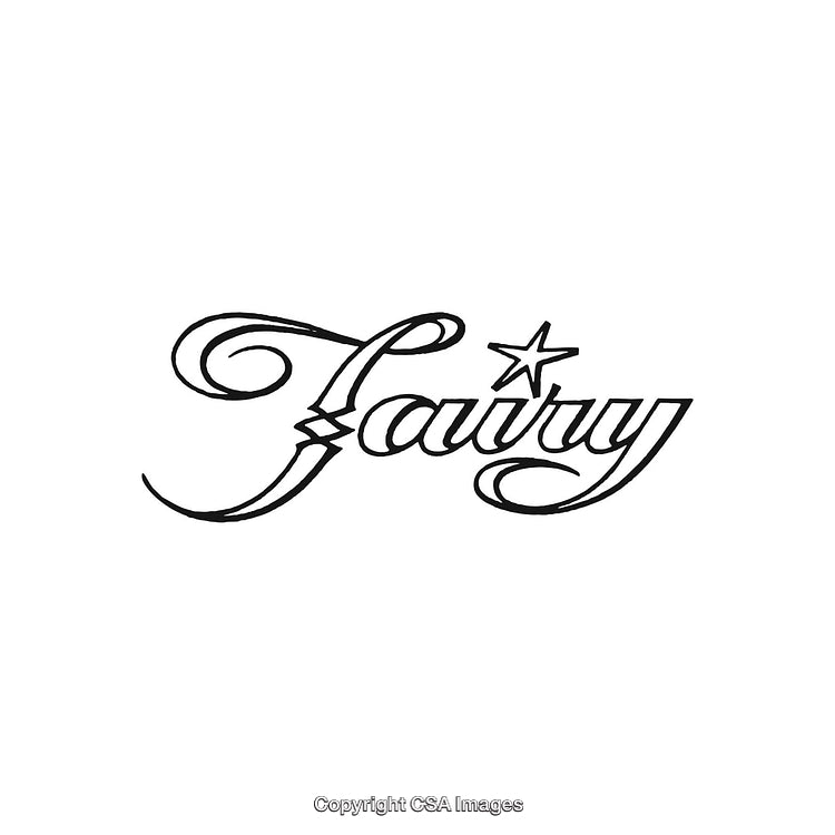 Elegant Hand-Drawn Text with Star Illustration on White Background