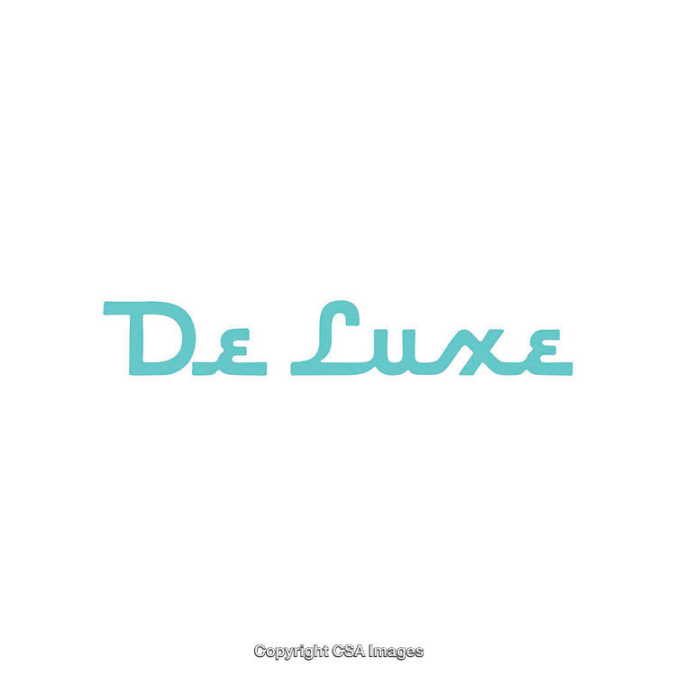 Elegant De Luxe Text in Light Blue Minimalist Design
