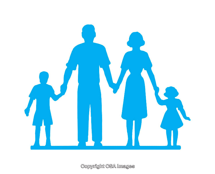 Family Icon Silhouette Depicting Togetherness and Support