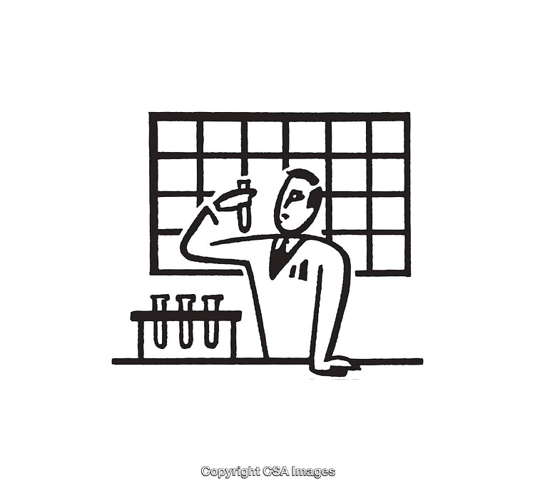 Scientist Working in a Laboratory with Test Tubes and Equipment