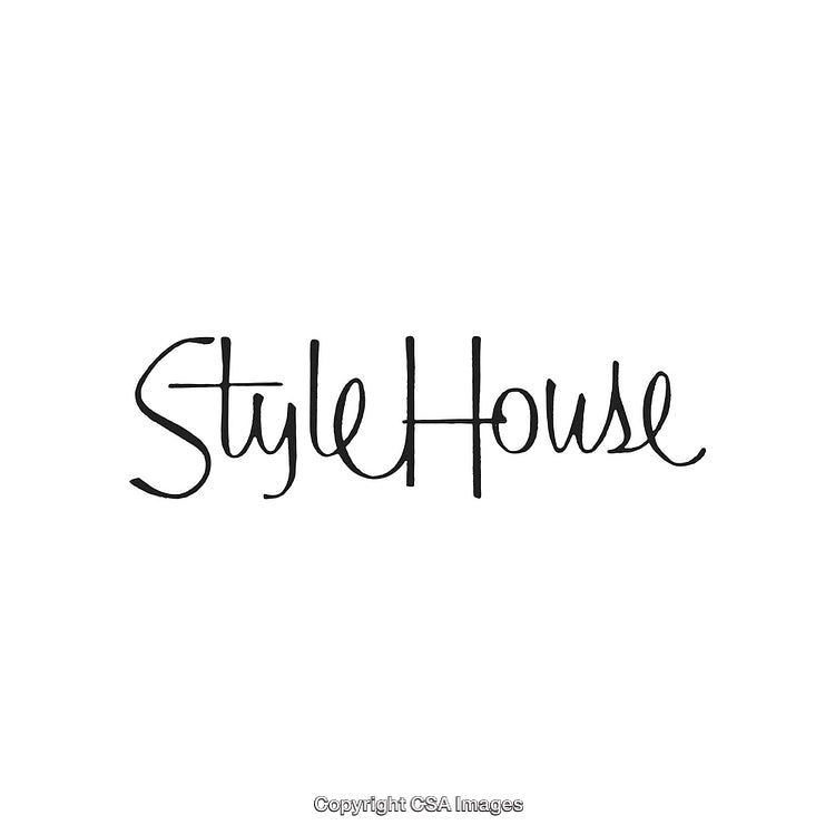 Elegant Handwritten Style House Logo in Black Ink on White Background