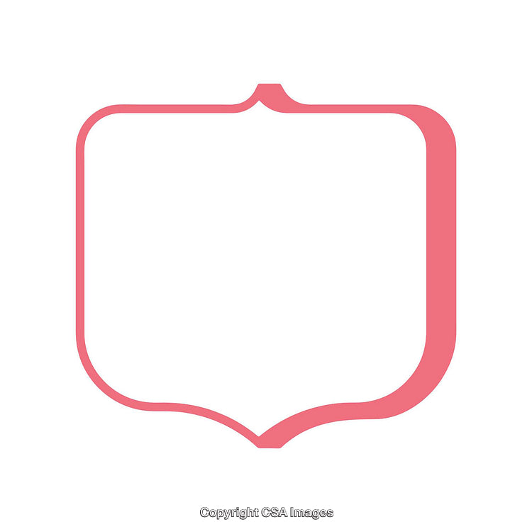 Minimalist Pink Border Emblem on White Background for Stylish Designs