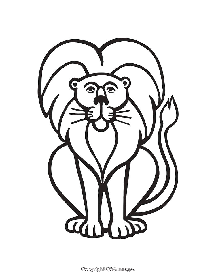 Black and White Lion Illustration with Unique Line Art Design