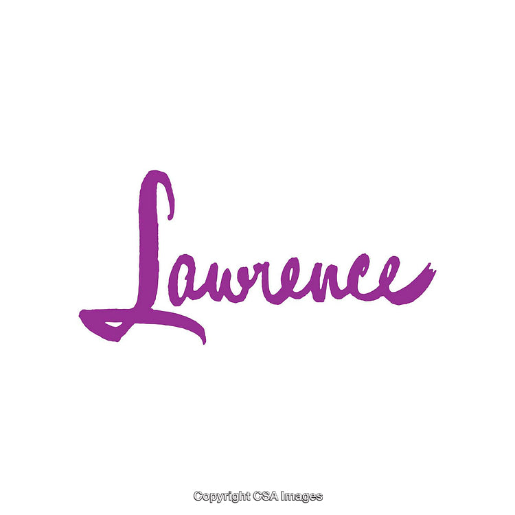 Stylish Purple Handwritten Name Script on White Background