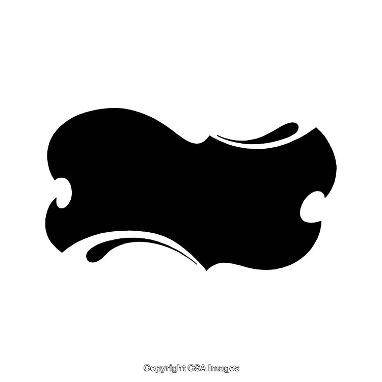 Bold Black And White Graphic Border Design With Intricate Shape