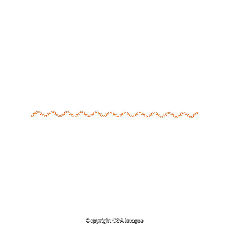 Elegant Orange Swirling Border Design on White Background for Creativity