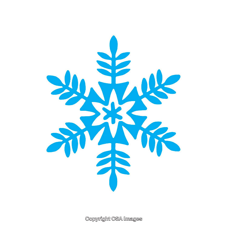 Blue Snowflake Icon Symbolizing Winter and Seasonal Festivities