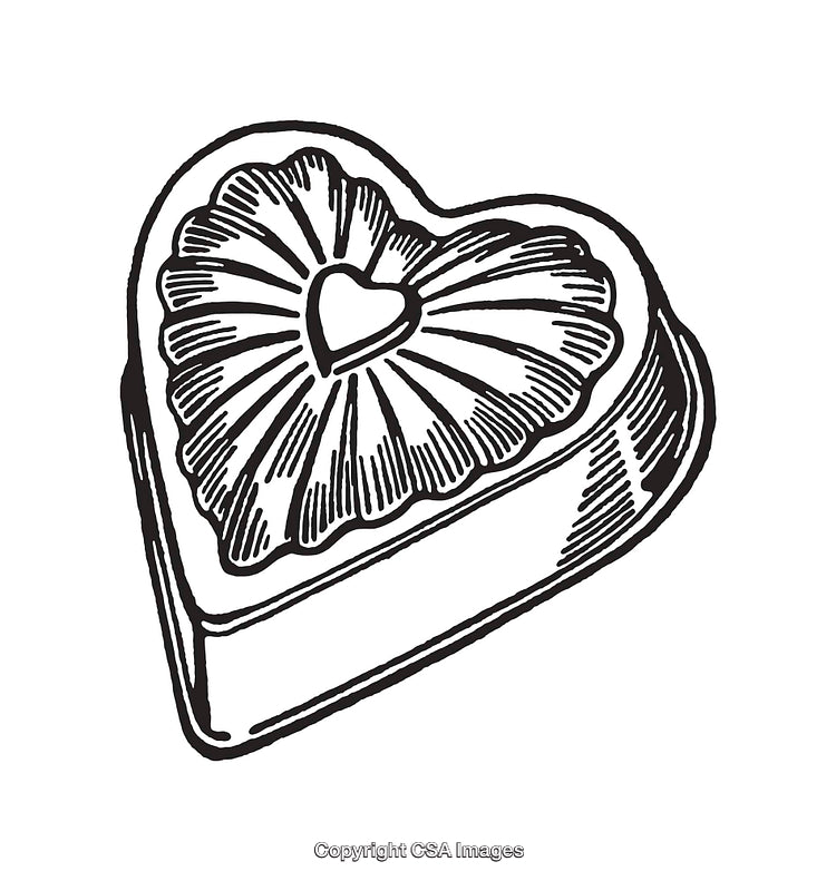 Heart-Shaped Line Art Illustration with Elegant Floral Design