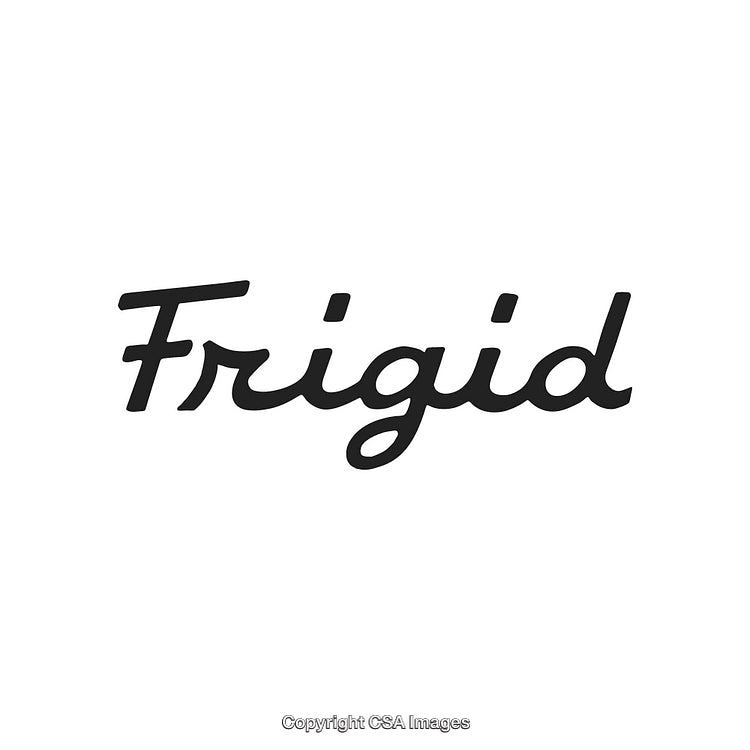 Frigid Calligraphy Text in Black Font on a White Background