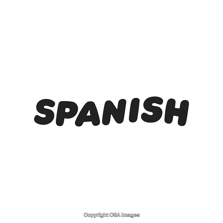 Bold Spanish Word in Modern Typography on Clean White Background