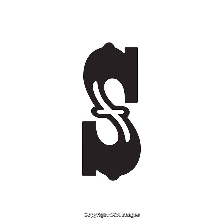 Stylized Monogram Design of the Letter S with Abstract Artistic Touch