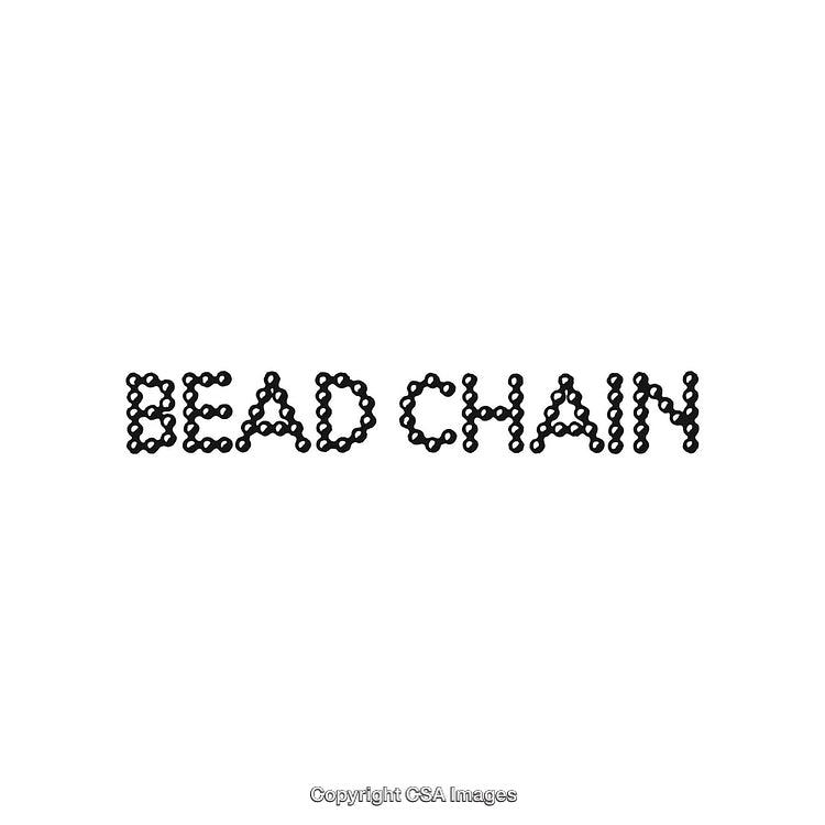 Creative Bead Chain Typography Forming Artistic Decorative Lettering