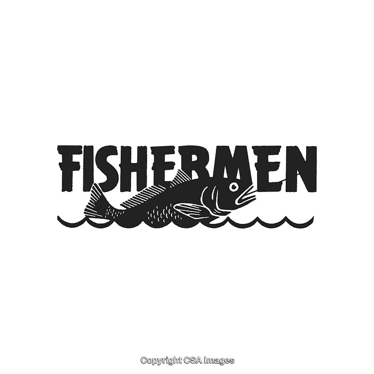 Fishing Logo Featuring a Fish Design With Bold Typography and Waves