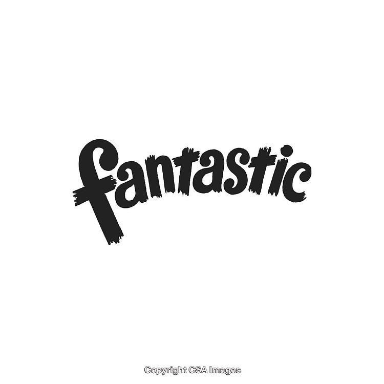 Fantastic Text in Artistic Style on a White Background