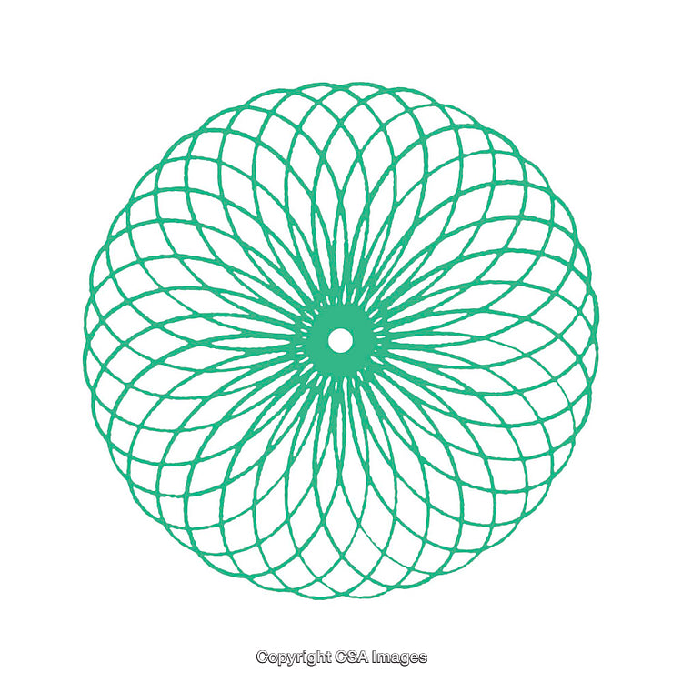 Spiral Patterned Green Circular Mandala with Intricate Symmetrical Shape