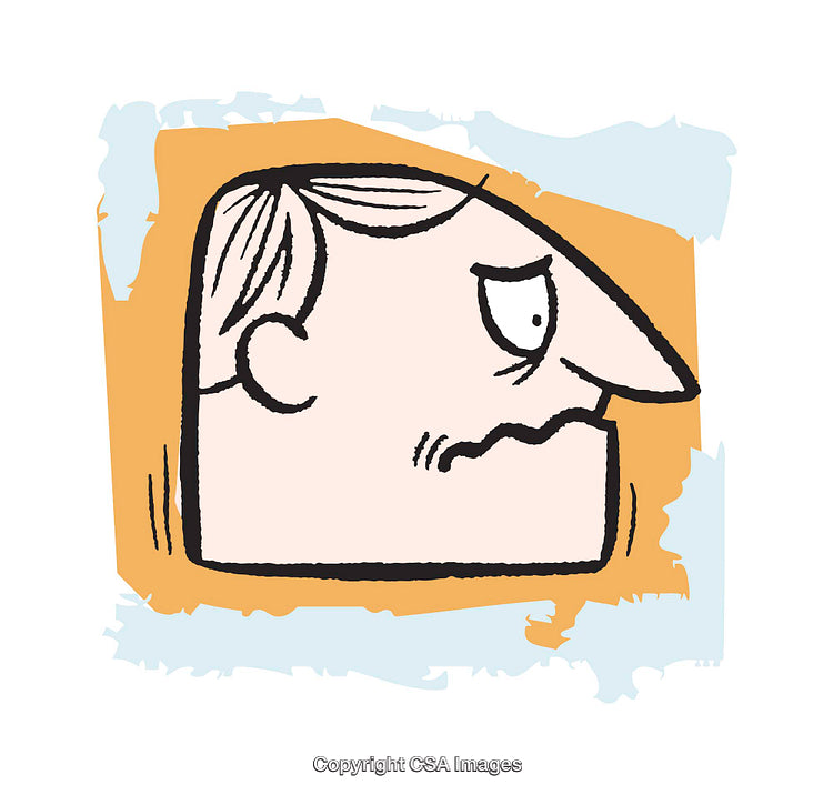 Hand-Drawn Illustration of a Thoughtful Profile with Vibrant Colors