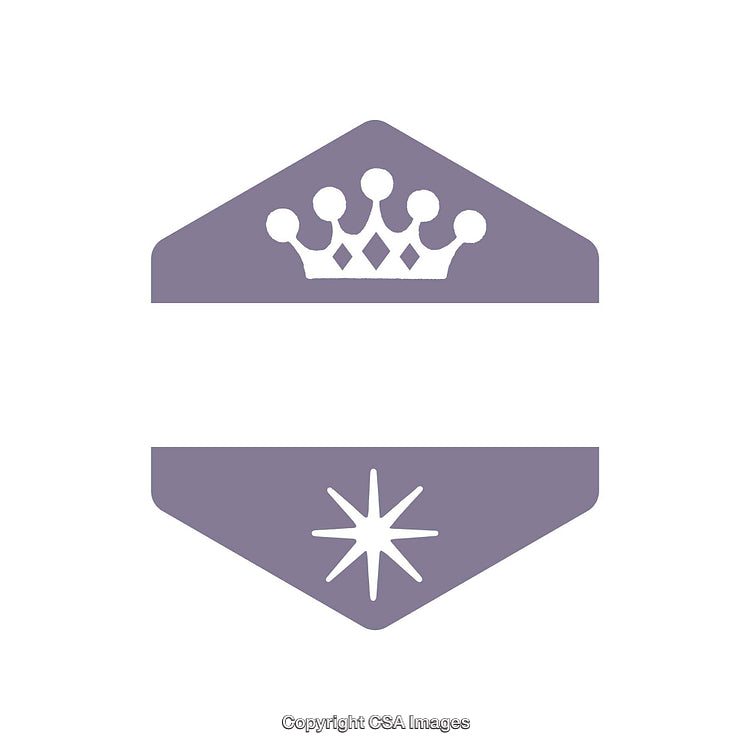 Royal-Themed Icon with Crown and Star Design in a Simple Style