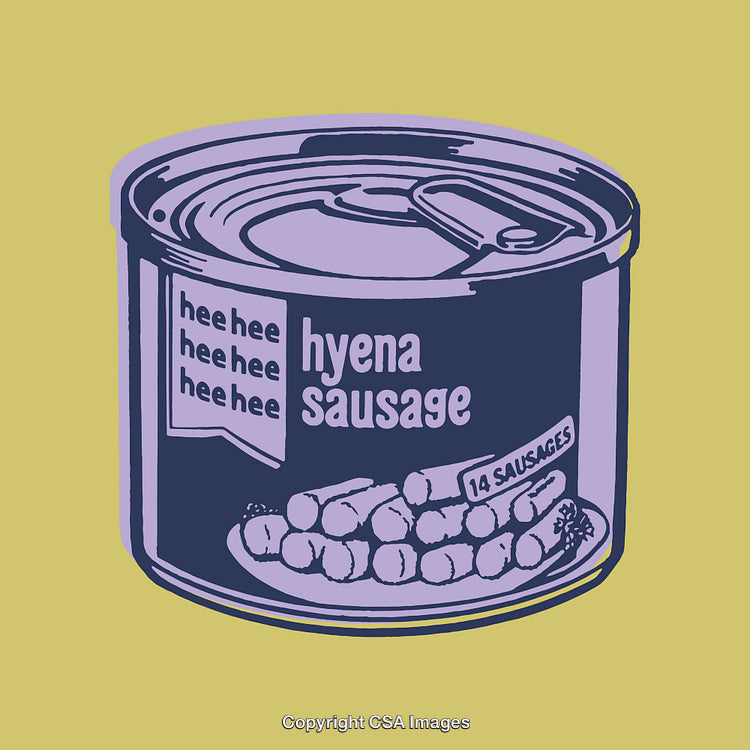 Vibrant Pop Art of Canned Food With Playful Text in Bold Colors