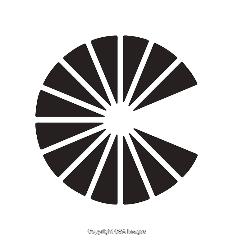 Abstract Spiral Icon in Black and White Design