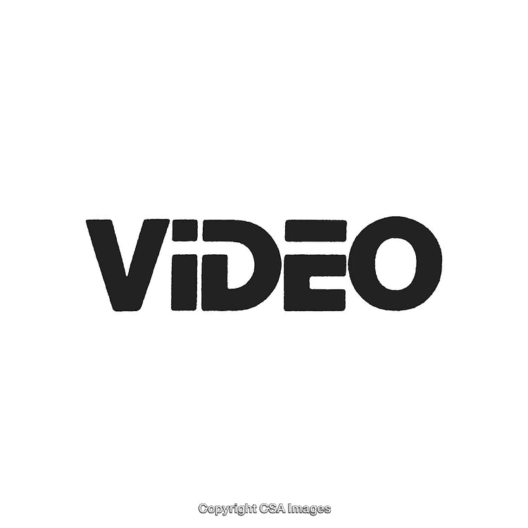 Bold Monochromatic Video Text Logo on White Background