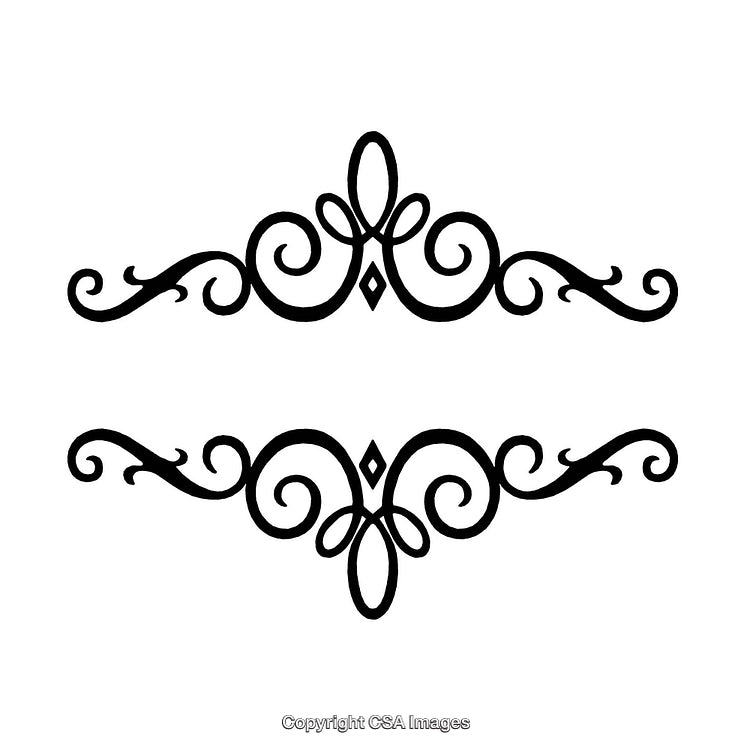 Elegant Black and White Minimalist Ornamental Border Design for Decoration