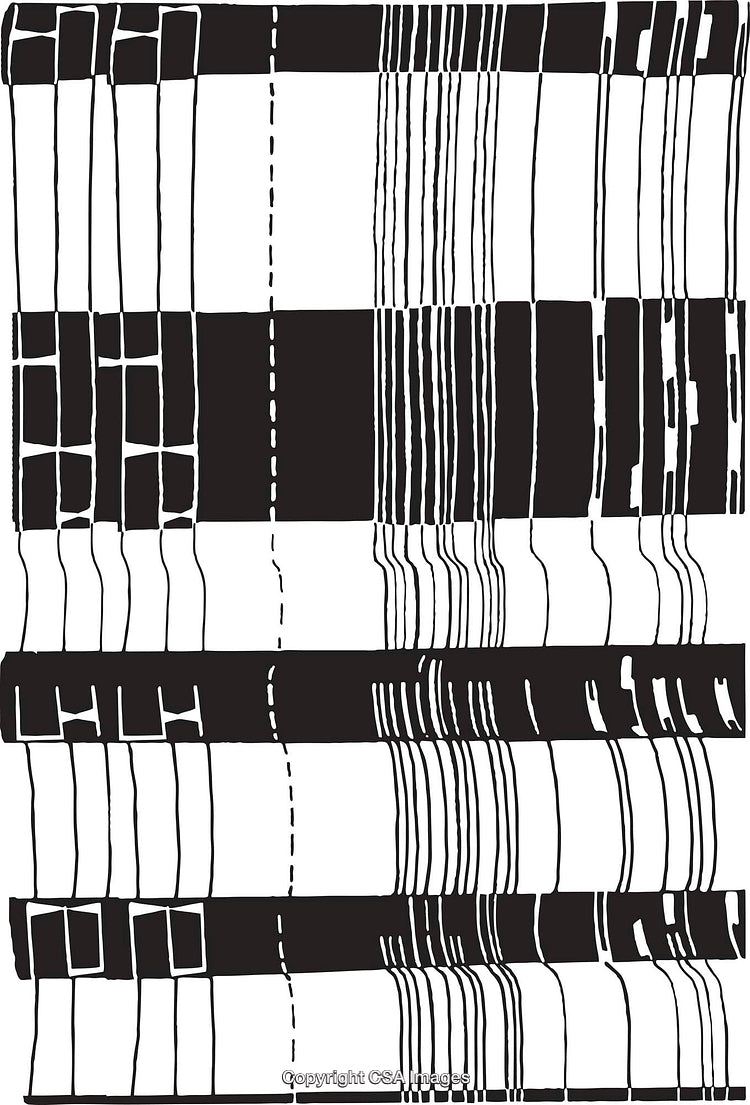Abstract Black and White Pattern with Geometric Lines