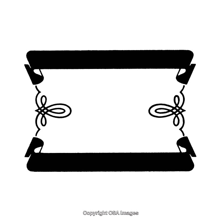 Elegant Black and White Border Design for Decoration and Layout Use