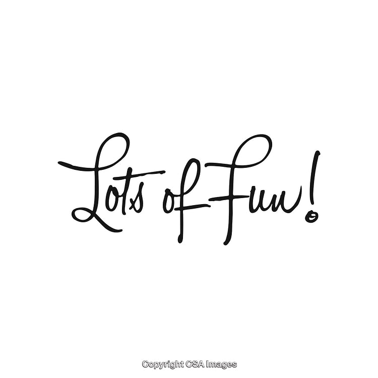 Lots of Fun Handwritten Calligraphy on White Background