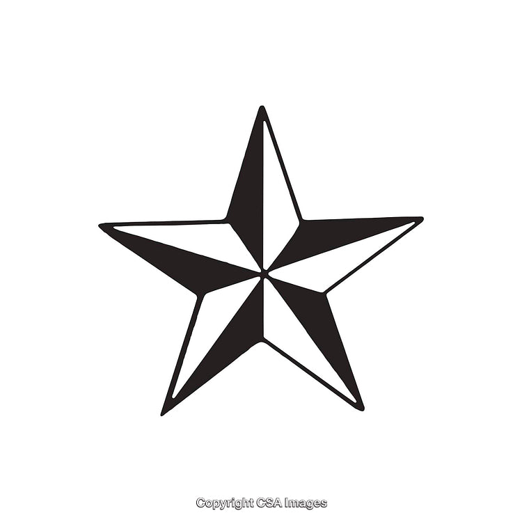 Elegant Black and White Star Shape with Bold Design