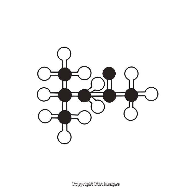 Black And White Abstract Molecular Structure Illustration