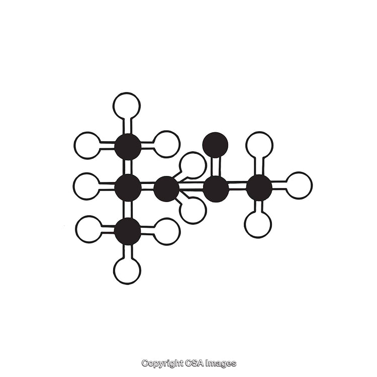 Black And White Abstract Molecular Structure Illustration