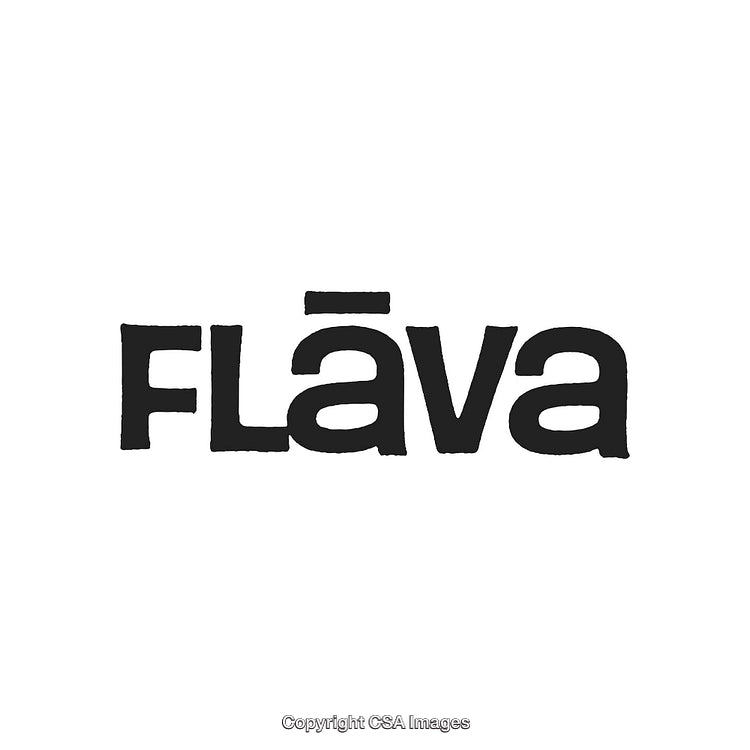 Simple Black and White Flava Logo Design With Bold Typography